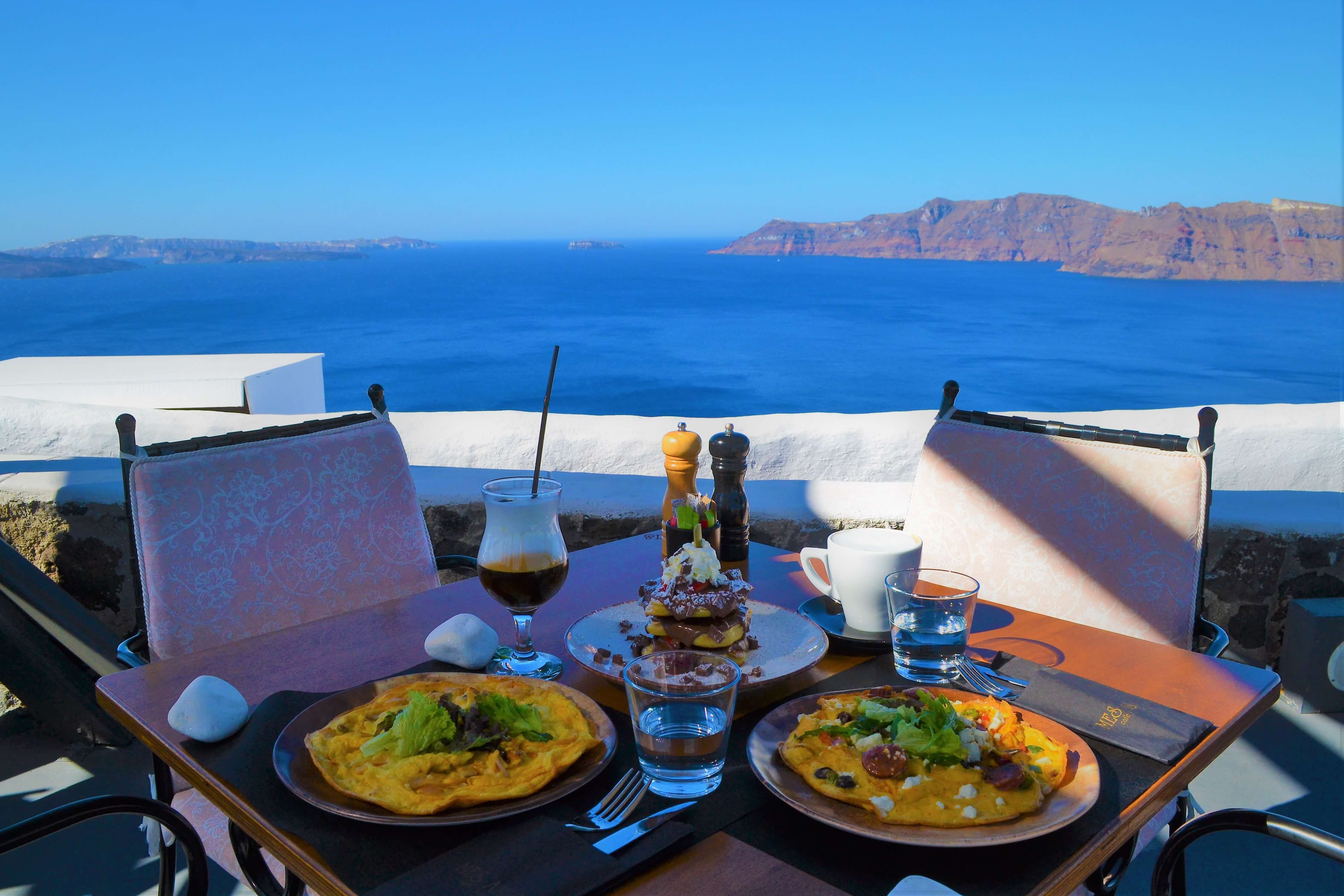 Night view of Caldera as seen from Mes Amis restaurant